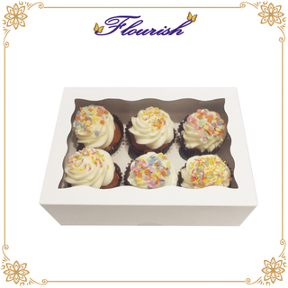 6 Stück Pack Cupcake Box mit Fenster