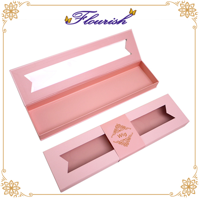 Hot Foil Pink Paper Friseursalon Beauty Box mit Ärmel