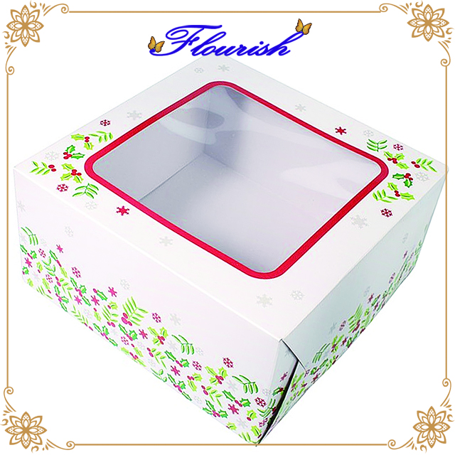 Chinesisches Element Fancy Looking Navy Farbe Diecut Window Cake Box
