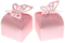 Faltbare gestanzte rosa Schmetterlingsverschluss-Partybox