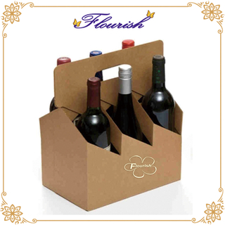 Umweltfreundlicher brauner Kraftpapier-Kaffee-Weinträger