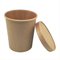 Recycelbare braune Kraftpapier Runde Suppe Lunch Box