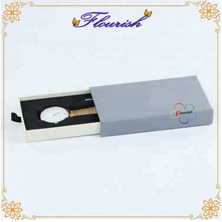 OEM Logo gedruckt grau Schiebeuhr Geschenkbox