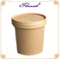 Recycelbare braune Kraftpapier Runde Suppe Lunch Box