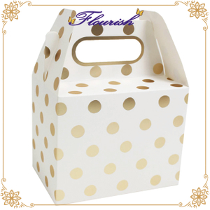 Golden Dot Printing Party Favor Hohe Kuchenbox