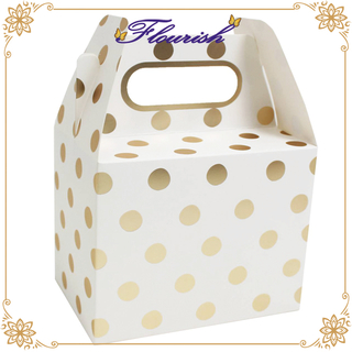 Golden Dot Printing Party Favor Hohe Kuchenbox