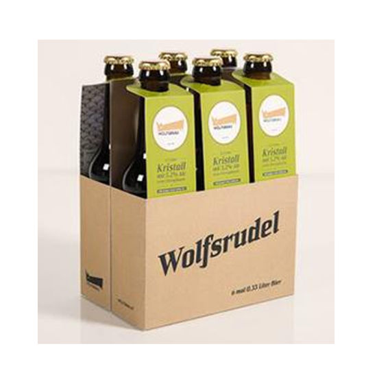 Umweltfreundliche Kraftpapier Wein-Getränke-Getränkekiste
