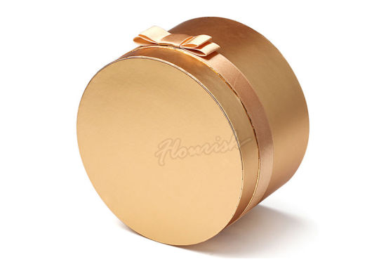 Goldstempel beschichtetes Papier Ohrring Lagerung Runde Box