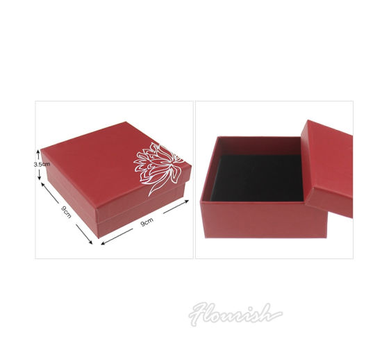 Benutzerdefinierte Druckbeschichtung Papierdeckel und Basis Typ Pappe Brosche Box für Party