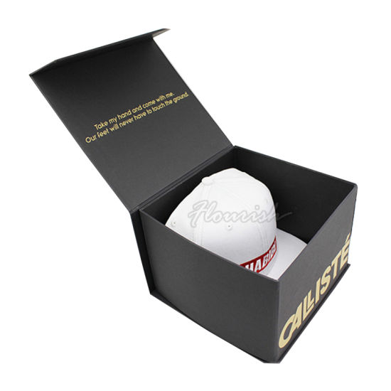 Hot Foil Gold Stamping Starke starre Pappe Sportkappe Hut Verpackung und Lagerung Papier Box