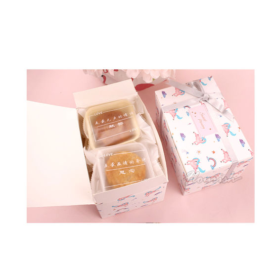Weiße Pappkeksanzeige-Papierbox