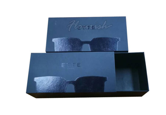 Plain Brown Color Rectangle Starre Karton Sonnenbrille Watercup Verpackungsbox