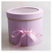 Graue Tafel Braune Kraftpapier Runde Box mit schwarzem Band