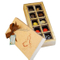 Quadratische handgemachte Schokoladenbox für Bürogeschenk