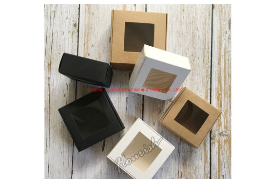 Umweltfreundliche faltbare quadratische Kraftpapier-Bastel-Geschenkbox