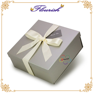 Elegante Schmuckring Ohrring Halskette Verpackung Papier Box mit Deckel und Bowknot
