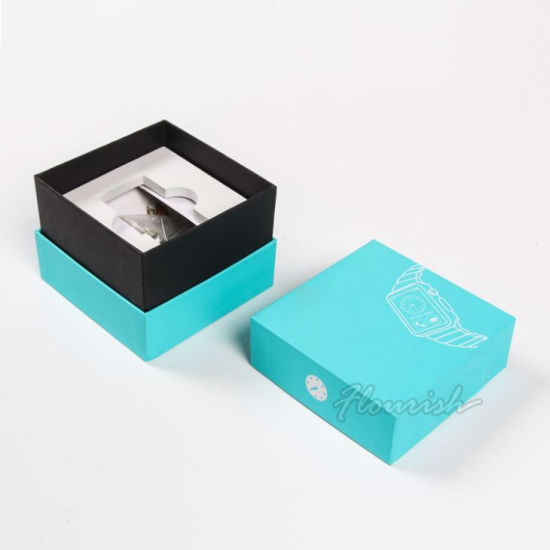 Elegante Blattdruck-Abzeichenbox