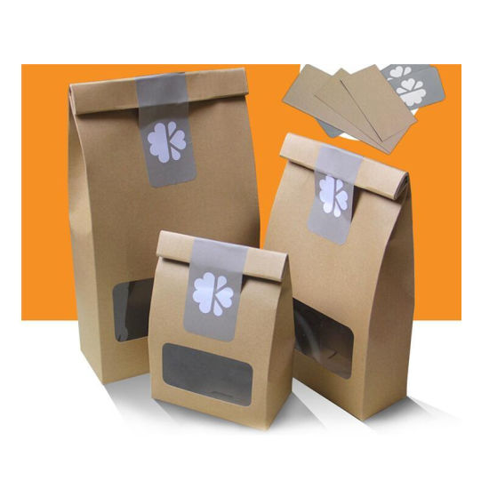 Recycelte weiße schwarze Kraft / beschichtete Snack-Tasche