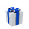 Elegante Geschenkverpackungsbox aus dunkelblauem Pappkarton mit Bandverschluss