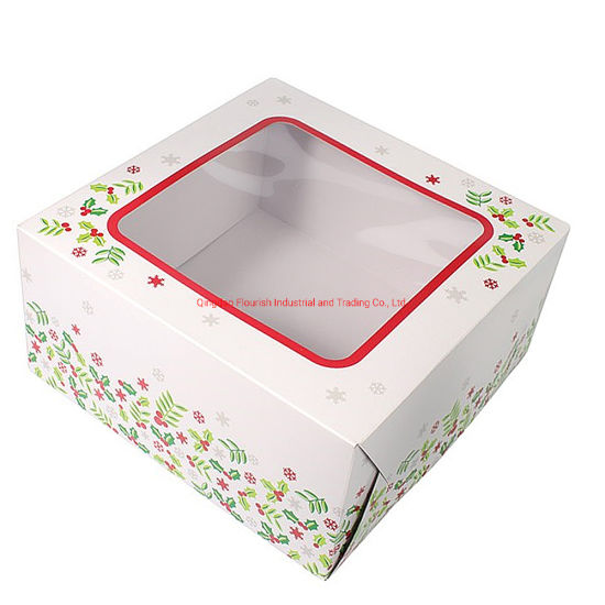 UV-Druck White Paperboard Dessert Aufbewahrungsfenster Box