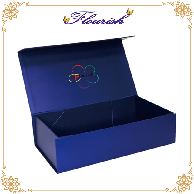 dunkelblaue Flip-Top-Pappweinschachtel