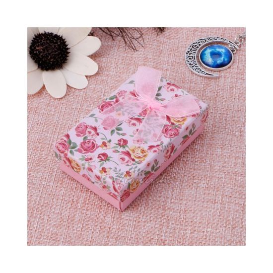 Elegante Navy Pappring Ring Geschenkbox