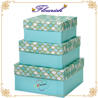 Plain Color Karton Papier Nesting Geschenkbox für Schmuck Kleidung Verpackung