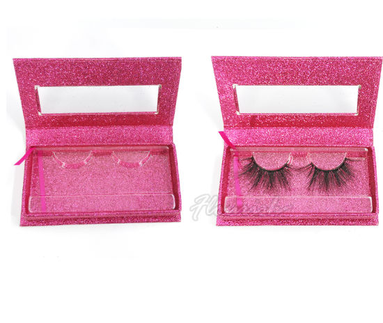 Gestanzte Fenster Mädchen Schönheit lila Lash Box