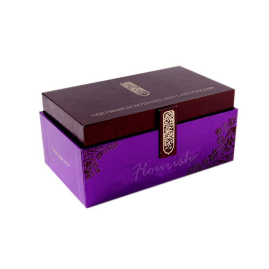 Elegante lila Pappe Make-up Verpackung und Lagerung Papier Box
