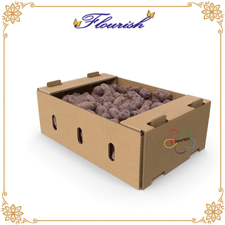 Natürliche braune Farbe Starke Wellpappe Kartoffel Taro Verpackungs- und Aufbewahrungsbox