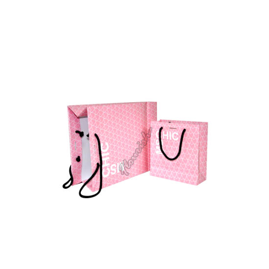 Rosa Geburtstagsgeschenktüte mit Papiergriff