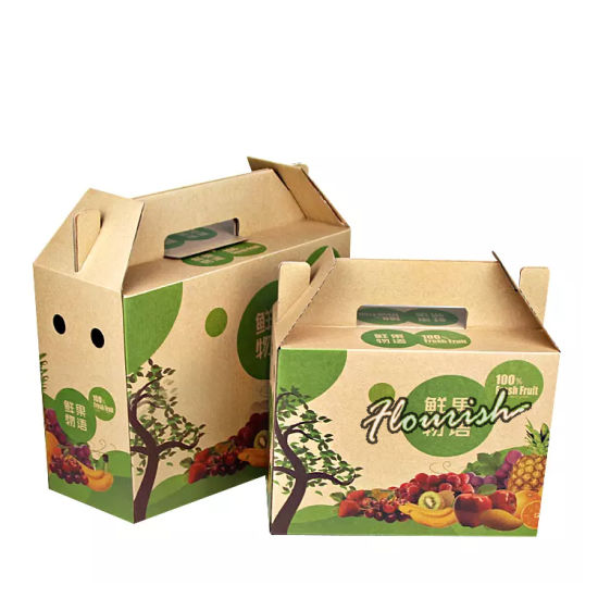 Wellpappe Orangen Gemüse Verpackung Papierbox