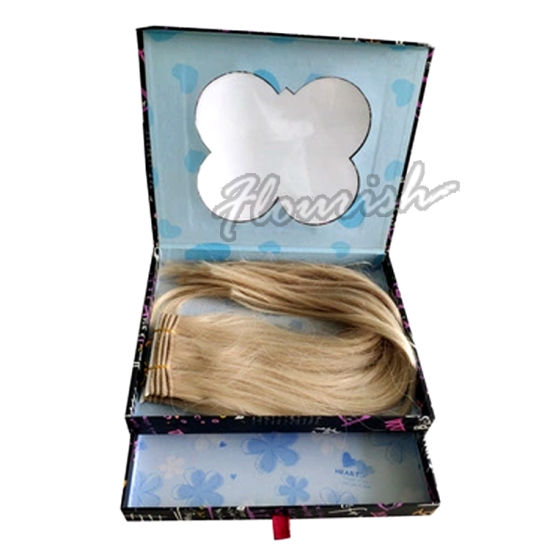 Hot Foil Pink Paper Friseursalon Beauty Box mit Ärmel