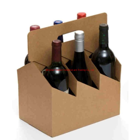 Neuankömmlinge Wellpappe Weinflasche Verpackung Korb Box