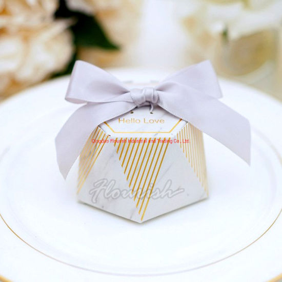 Checker Druck beschichtetes Papier Cupcake Pfannkuchen Packaing Octagon Box