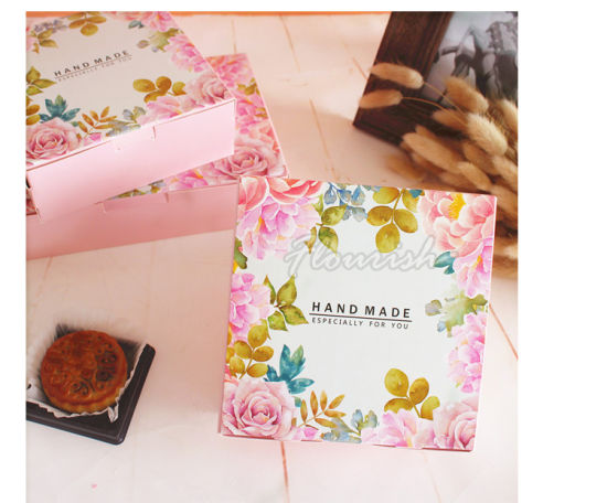 Flache Verpackung Pappe Keks Keks Dessert Sammeln Geschenkbox