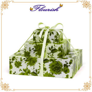 Romantischer grüner Florist begünstigt das Drucken des Hochzeitsgeschenk-Nistkastens