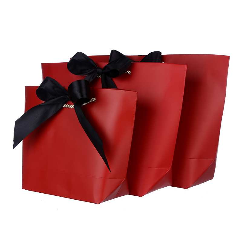  Großhandelsmode-rote Papierverpackungs-Geschenk-Taschen, Festival-Einkaufstaschen