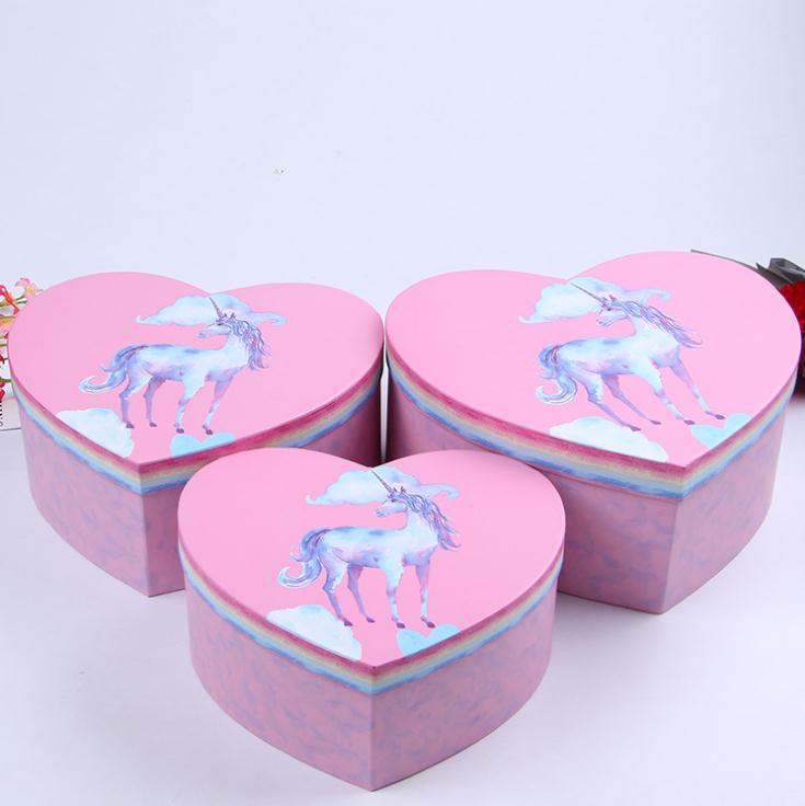 Herz-Form-Papppapier-Blumen-Geschenk-Verpackenkasten für das Verpacken von Rose