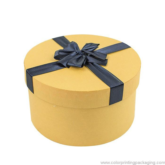 Goldstempel beschichtetes Papier Ohrring Lagerung Runde Box