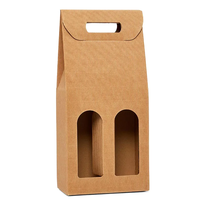 Neuankömmlinge Wellpappe Weinflasche Verpackung Korb Box