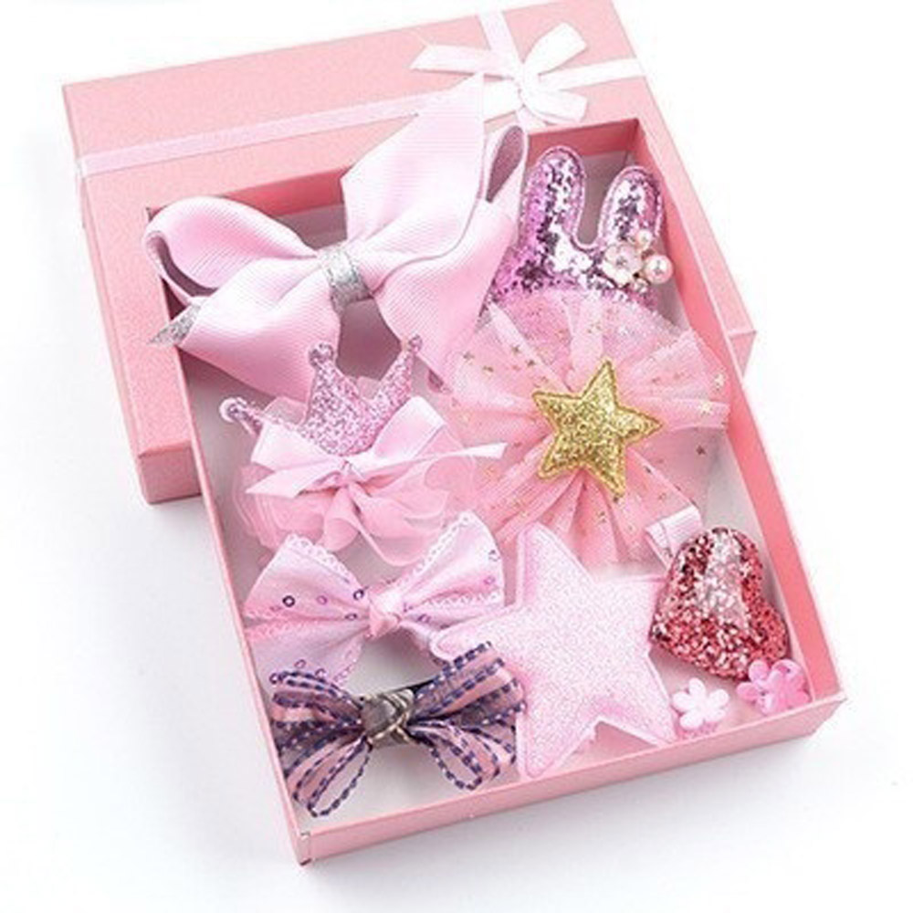Rosa Mädchen Haarschmuck Haarnadel Box mit Fenster