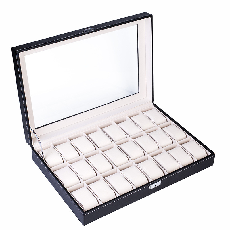 Neuheiten 24 Slots Luxus-Uhren-Aufbewahrungsbox, Display-Box