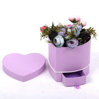 Herz-Form-Papppapier-Blumen-Geschenk-Verpackenkasten für das Verpacken von Rose