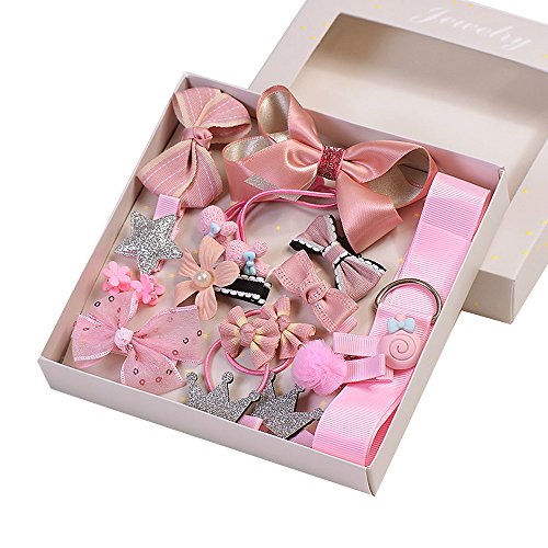 Rosa Mädchen Haarschmuck Haarnadel Box mit Fenster