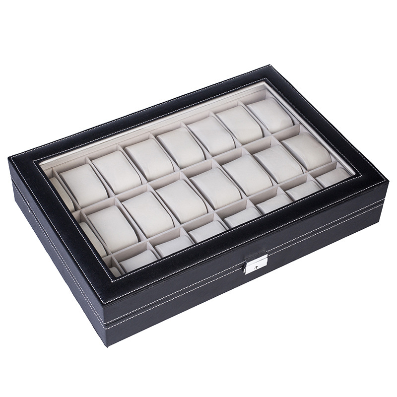 Neuheiten 24 Slots Luxus-Uhren-Aufbewahrungsbox, Display-Box