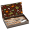 Elegante Marine Farbe starre Pappe Besteck Verpackungsbox mit Einsatz