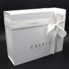China-Hersteller-Großverkauf-Luxusweiße Farbe, die Papier-Verpackenkasten mit Band faltet